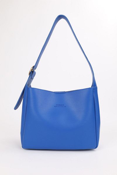 NOTHING Ρυθμιζόμενη ζώνη χιαστί με χρυσή πόρπη - Saks Blue Handle & Shoulder Bag