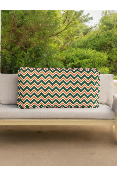 AYPETEKS Su İtici Zikzak Desenli Kutu Model Kanepe, Bahçe Seti Kırlent KIlıfı