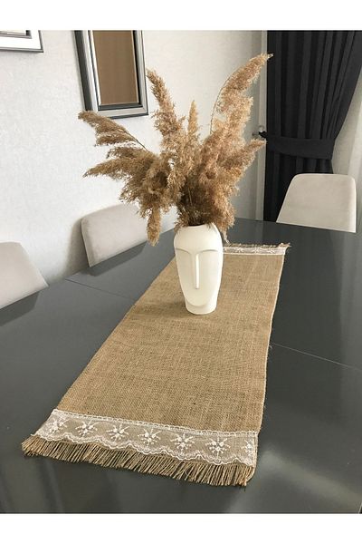 Parla Life Пътека от юта с дантелен мотив 50x150 см