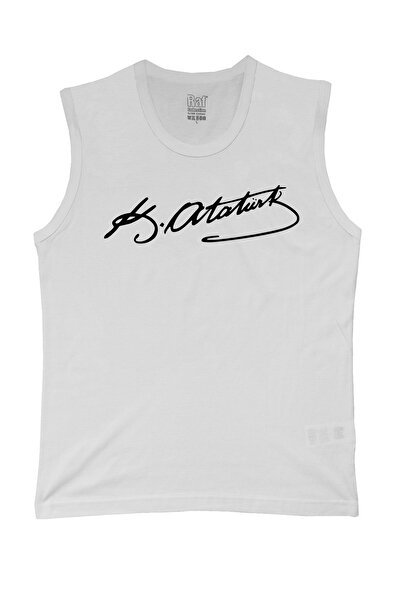 Raf Coll Tricou tricotat fără mâneci pentru bărbați Ataturk Signature Design ...