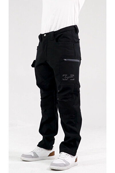 Emporium Daytona Softshell Polarlı Motorcu Pantolonu Siyah