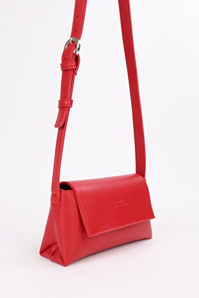 NOTHING Red Women's Mini Baguette - Cross Adjustable Belt, Strap Hand and Shoulder Bag