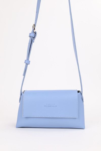 NOTHING Mini baghetă pentru femei Baby Blue - Geantă de mână și geantă de umăr cu centură și curea reglabilă încrucișată