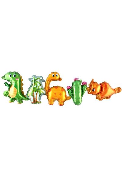 Onay Store Dinosaur Concept Foil Balloon - Balloon Chain Set - Chain Balloon