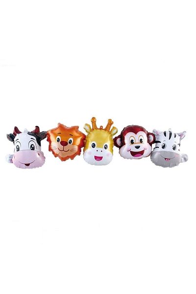 Onay Store Safari Heads Concept Foil Balloon - Balloon Chain Set - Chain Balloon