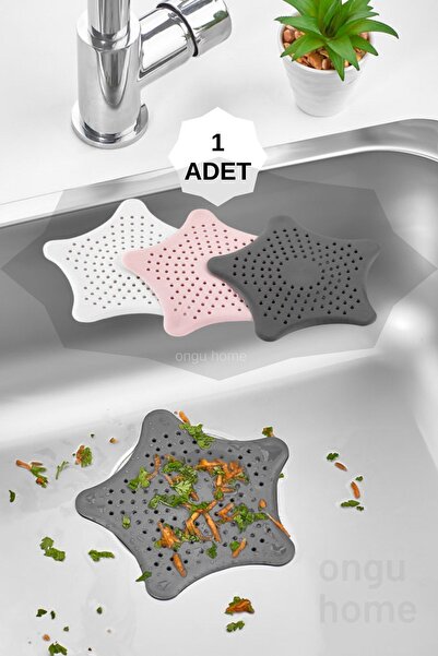 ongu home Yıldız Süzgeç Lavabo Süzgeci Kaymaz Vantuzlu Banyo Süzgeci