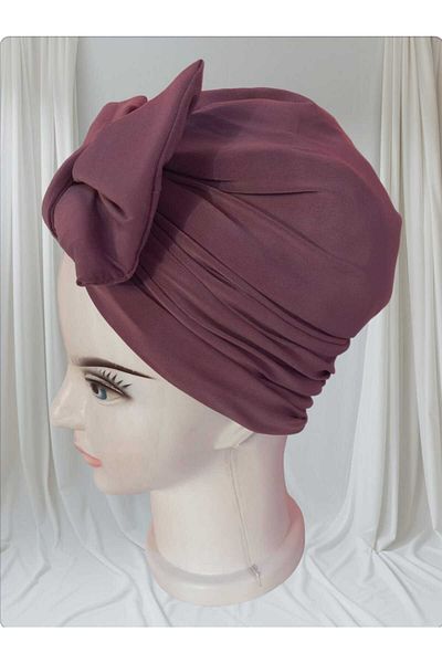 aytenli Sandy Reversible Knot Bonnet with Filled Inside and Bow Detail