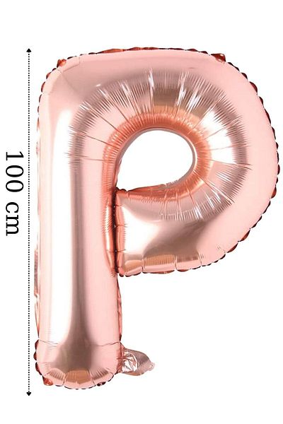 Onay Store Foil Balloon Letter P Helium Balloon 100 Cm Rose Color - Letter P Balloon - Letter Foil Balloon - Letter P Balloon