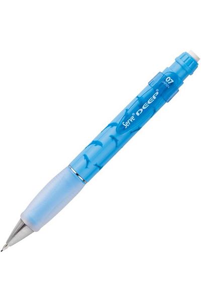Tombow Serve Deep - 0.7 Mm Push-on Blue Pen with Ynus Pattern