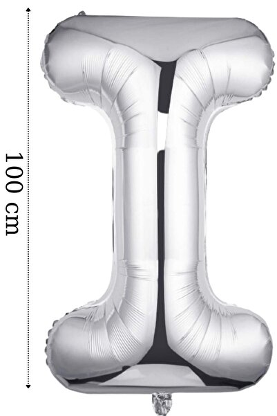 Onay Store Folyo Balon I Harfi Helyum Balon 100 Cm Gümüş Renk - I Harf Balon ...