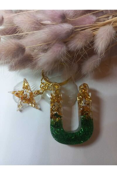 demirbasavm سلسلة مفاتيح إيبوكسي مصنوعة يدويًا