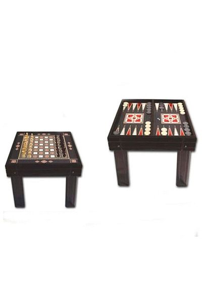 Onay Store Footed Mother of Pearl Backgammon - Dark Color Backgammon Set