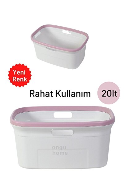 ongu home Çamaşır Sepeti Selesi (PUDRA RENK)