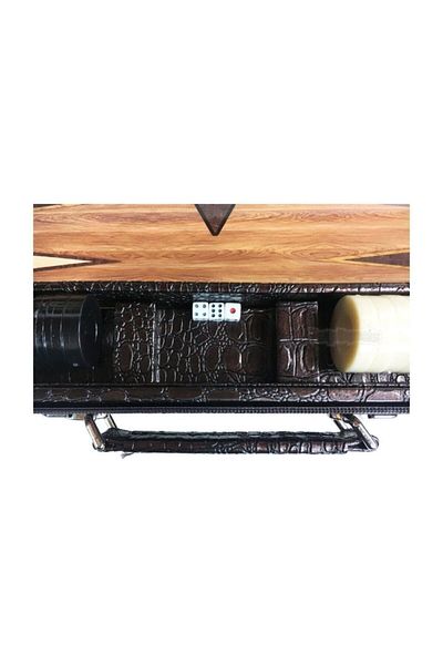 Onay Store Backgammon Medium Size with Leather Bag