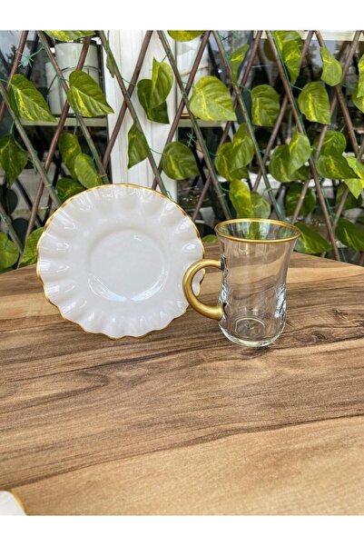GÜRCÜGLASS İSSABELLA  KUPLU ÇAY SETİ 12 PRÇ