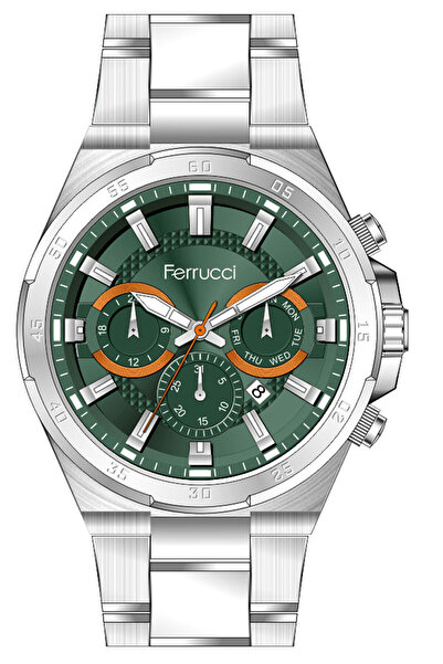 Ferrucci Men's Sports Model - Steel Case, Stainless Steel Arm and Inner Funct...