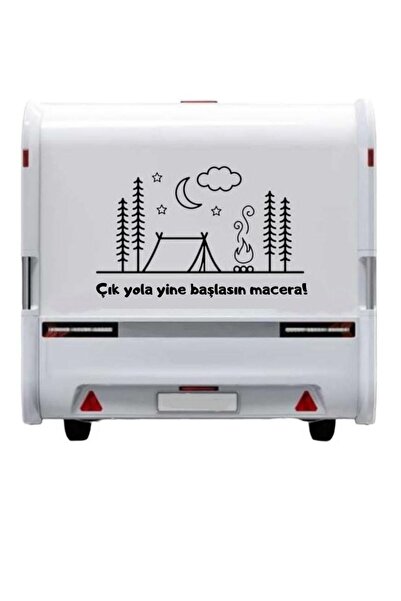 EYBA STİCKER Çık Yola Yine Başlasın Macera Karavan Kamp Sticker