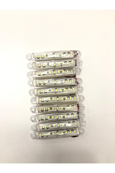OSCAR OTOMOTİV 9 Led Parmak Dekoratif Pozisyon Lamba Beyaz 10 Adet 12-24 V