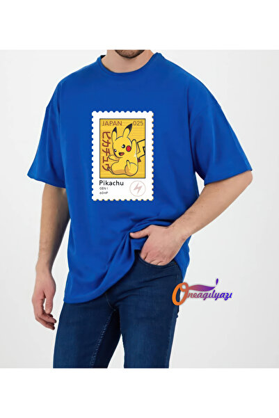 oneagılyazı تي شيرت بيكاتشو مطبوع للرجال