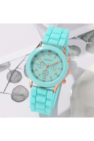 Geneva Women's Turquoise Stylish Fashion Quartz Wristwatch