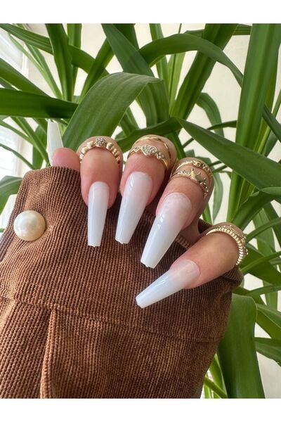 SYBELLE KOZMETİK 100 Adet Naturel Balerin Takma Tırnak