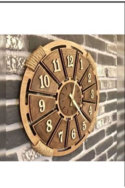 Ümra lazer Üm-ra Lazer dekoratif ahşap halatlı duvar saati
