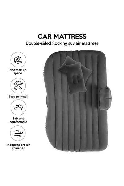solutions technology Inflatable Car Seat Mattress -Inflatable Mattress for Automobile Back Seat Repair Kit & Pump
