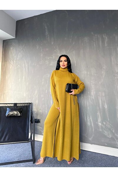 MAY MARA WOMEN'S COMFORTABLE TURTLENESE COLLAR SUIT WITH TROUSERS