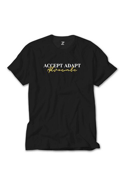 Z zepplin Μαύρο T-Shirt Advocate Text - Accept Adapt
