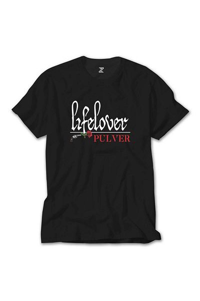 Z zepplin T-shirt Lifelover Black Powder Text