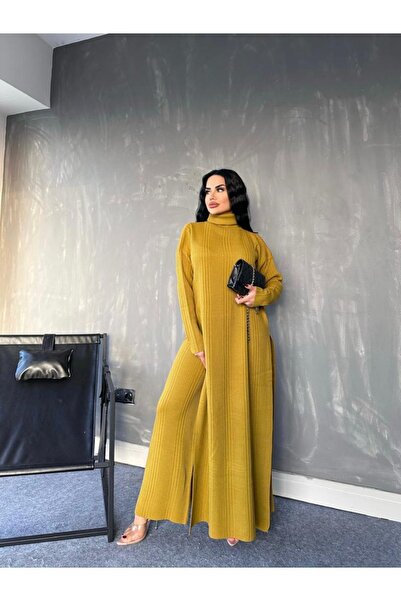 MAY MARA WOMEN'S COMFORTABLE TURTLENESE COLLAR SUIT WITH TROUSERS