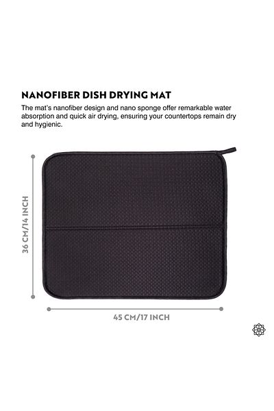 HOMELKA Silikon Abtropfmatte für Geschirr-Arbeitsplatte & Spülbeckenschutz-45x36cm
