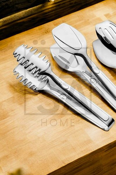 ÖzSa Home Luxury 3-Piece Stainless Steel Tongs Set - 18/10 Cr-Ni Service and Presentation Set