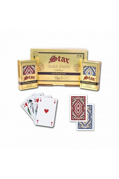 Star Oyun Star Carpet Patterned Plastic Playing Card Double Deck