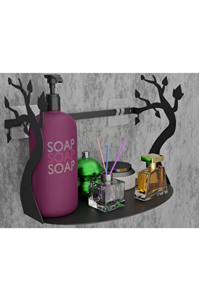 risingmaber Yapışkanlı Siyah Yaprak Desenli Banyo Düzenleyici, Mutfak Düzenle...