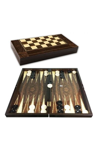 Star Oyun Polyester Walnut Backgammon