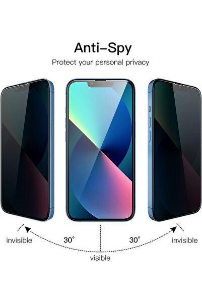 Evax (2'Lİ GUARD HAYALET) Iphone 13 / 13 Pro Uyumlu Hayalet Tam Kaplayan Guard Serisi Cam Ekran Koruyucu