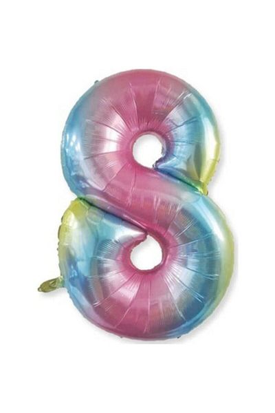ikm balon 8 Years Colorful Rainbow Giant Size Unicorn Foil Balloon