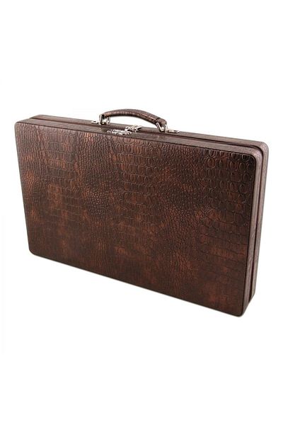 Star Oyun Star Leather Bag Backgammon Set Large Size Star-037