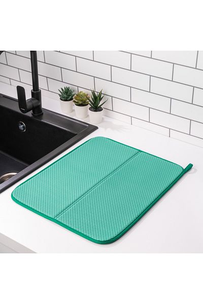 HOMELKA Silikon Abtropfmatte für Geschirr-Arbeitsplatte & Spülbeckenschutz-45x36cm