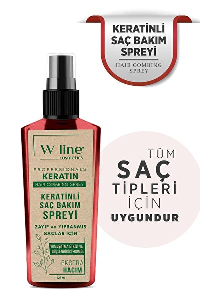 wline Zayıf Ve Yıpranmış Saçlar Için Keratin Bakım Kolay Tarama Spreyi
