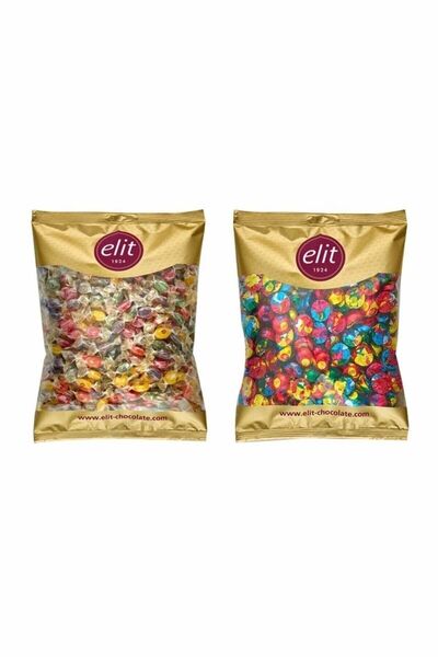 Elit Çikolata Sütlü Çikolata 1 Kg-minibon Şeker 1 Kg 2'li Set Glutensiz