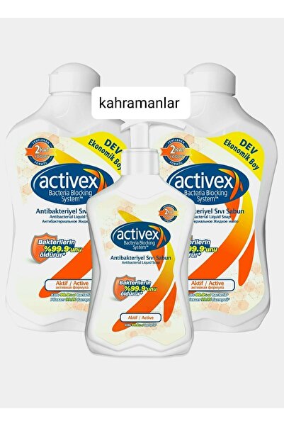 Aktivex aktif sıvı sabun 1500+1500+500ml resimdeki gibi
