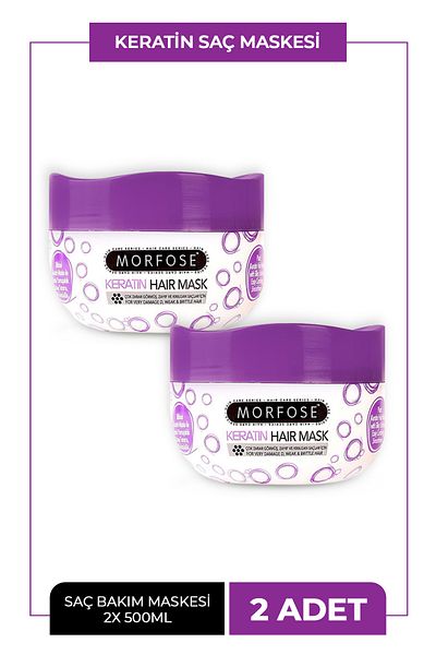 Morfose Special Keratin Hair Mask for Damaged Hair 500 ml Pack of 2