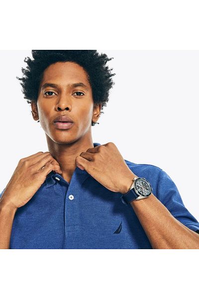 Nautica Men's Polo Collar Light Blue T-Shirt - KR2824