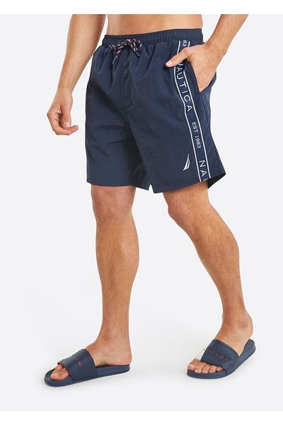 Nautica شورت سباحة للرجال باللون الأزرق الداكن - N1M01634