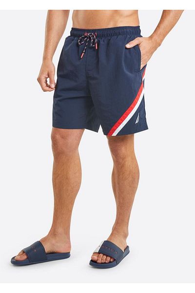 Nautica شورت سباحة رجالي باللون الأزرق الداكن - N1M01630