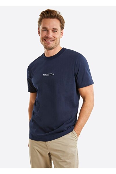 Nautica Men's Navy Blue T-Shirt - N1M01721