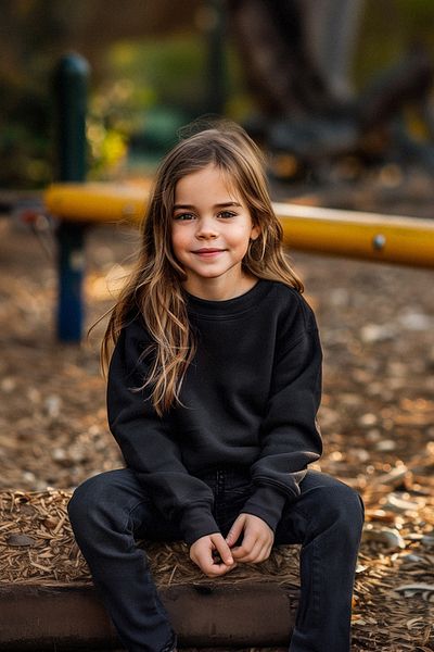 TRENDYOLKIDS Unisex černá základní pletená mikina - TKDAW25SW00000