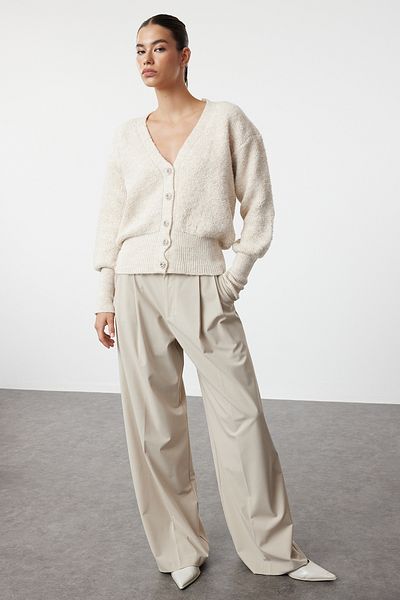 Trendyol Collection Ζακέτα πλεκτής πέτρας με απαλή υφή - TWOAW25HI00140